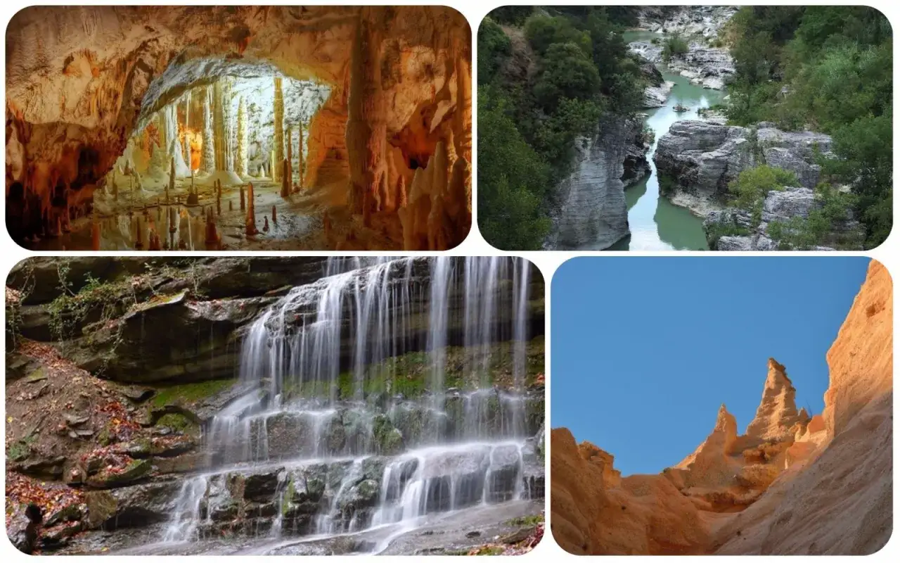 Grotte, gole fluviali, cascate e calanchi: un'avventura di trekking nelle Marche, tra meraviglie naturali e paesaggi mozzafiato.